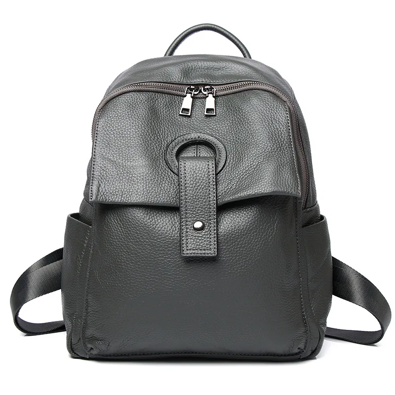 2024 Leisure Travel Backpack Women's Genuine Leather Cowhide Fashion Large Capacity Backpack 4