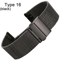 Sleek Stainless Steel Watch Band - Premium Metal Replacement Strap - 22mm (22)