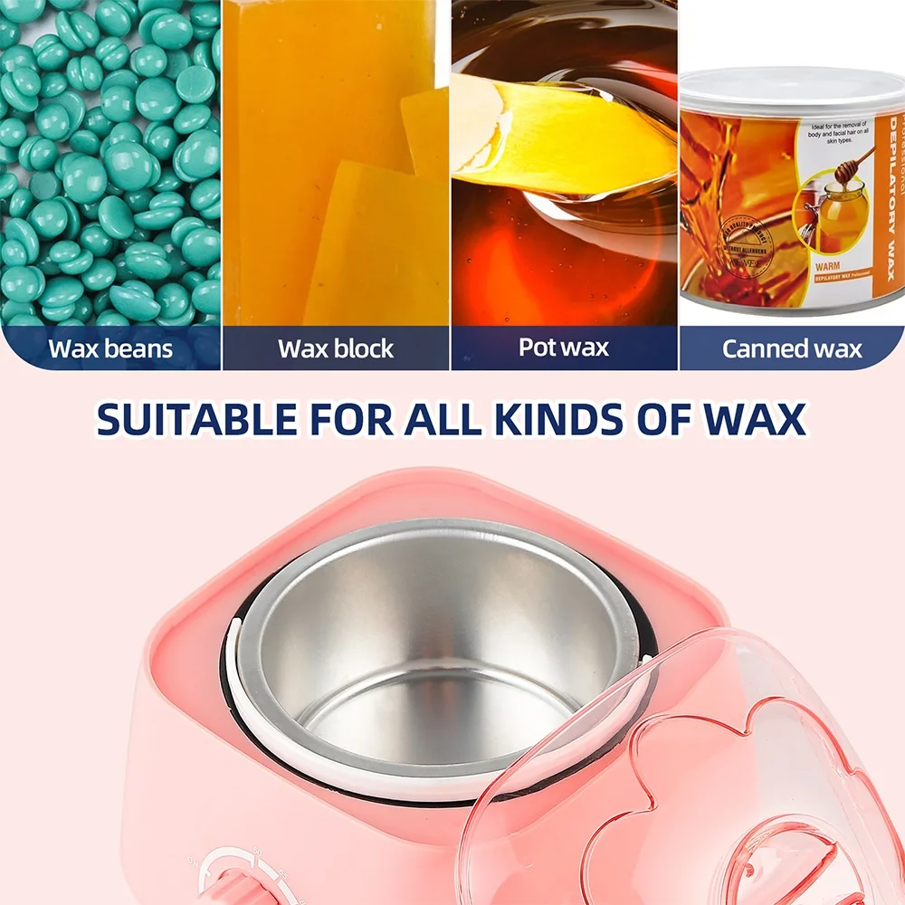 500ML Wax Heater Machine Depilatory Wax Warmer Waxing Kit Hair Removal Wax Melter Wax Melting Pot Wax Beans Wax Dipping Pot