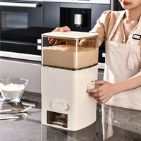 New Food Grade Multifunctional Flour Storage Container Smart Quantitative Flour Organizer for Kitchen Rice Cereal 5L Capacity 4