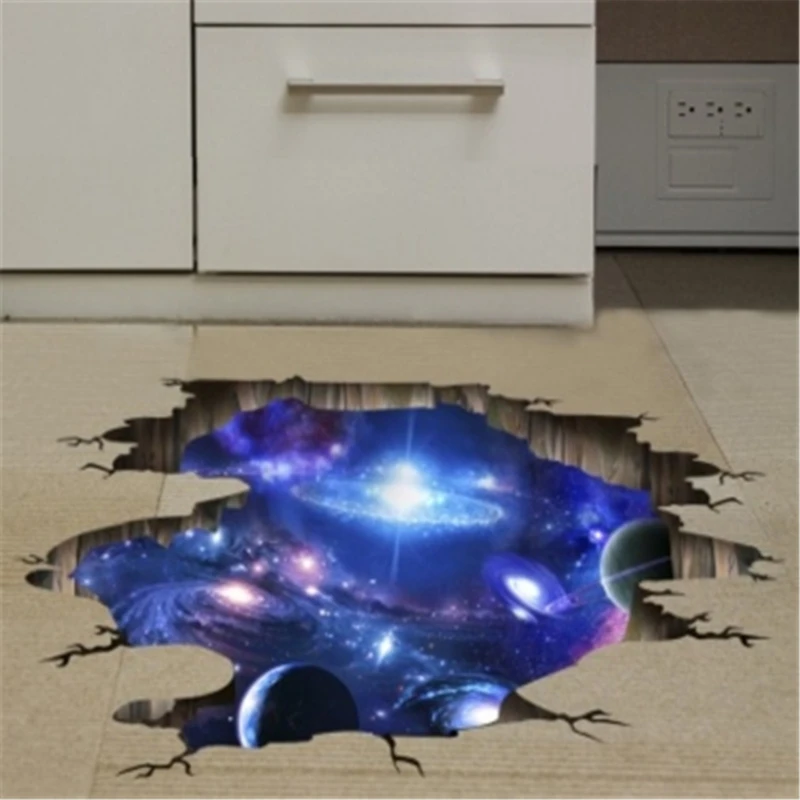 Space Wall Stickers Decoration Decals 3d Space Sticker 3d Wall