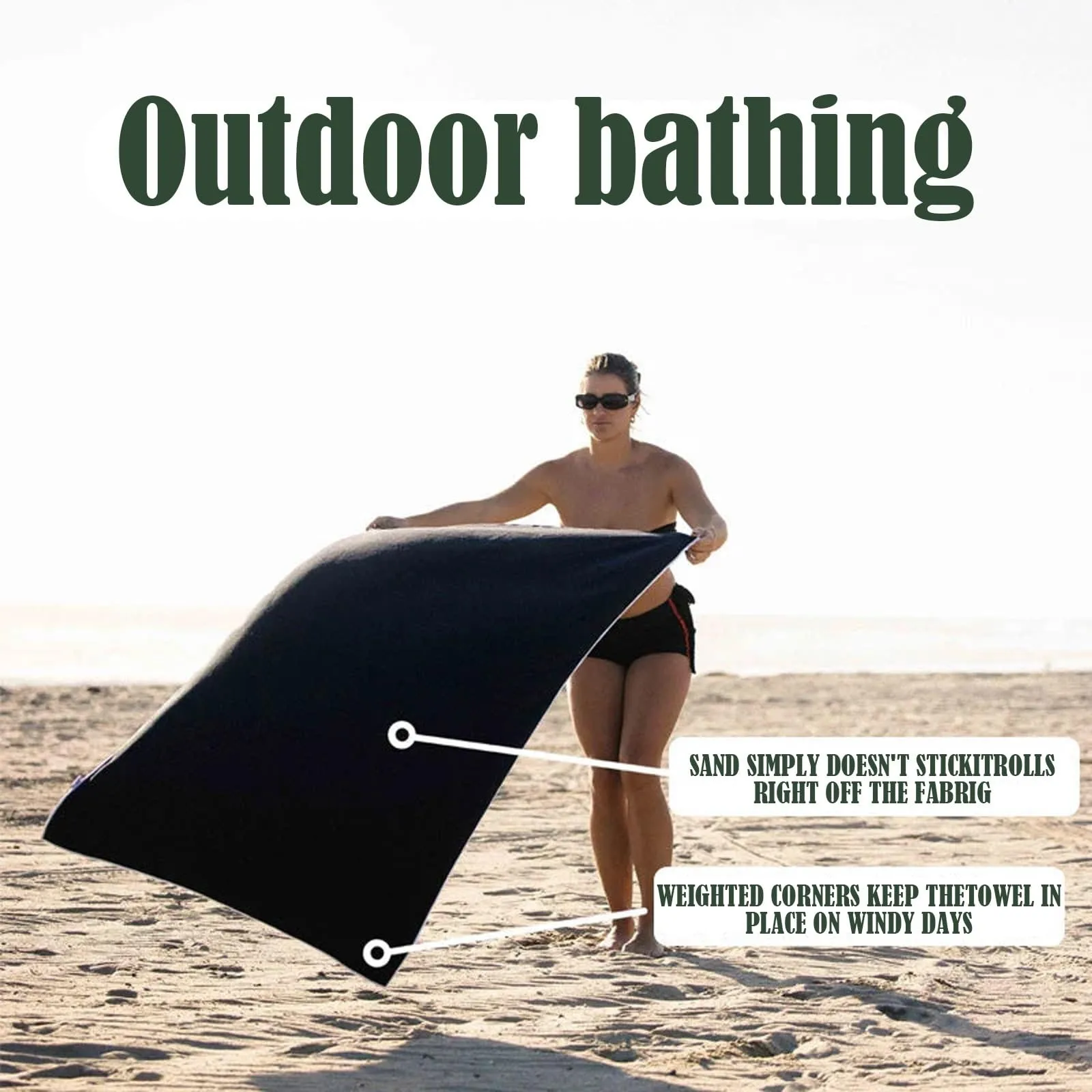 Multifunctional Outdoor Magnetic Bath Towel Coral Fleece Portable Magnet Towels Quick-Drying Beach Towel Bathroom Accessories 5