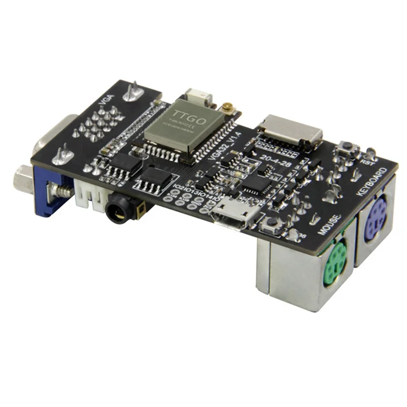TTGO VGA32 VGA ESP32 PSRAM Module V1.4 Controller PS/2 Mouse Keyboard Graphics Library Game ANSI/VT Terminal Circuit DY