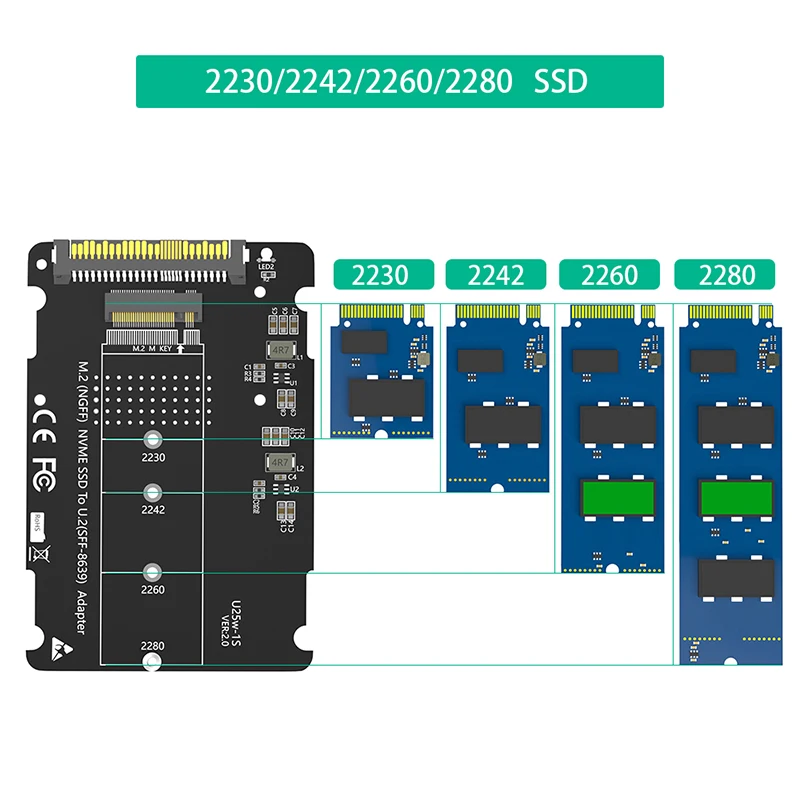 NVME SSD Ŭ M.2-U.2  SFF-8639 U.2-NGFF M.2 M-Ű PCIe SSD ̽ ڽ, κ ü SSD 750 P3600 P3700