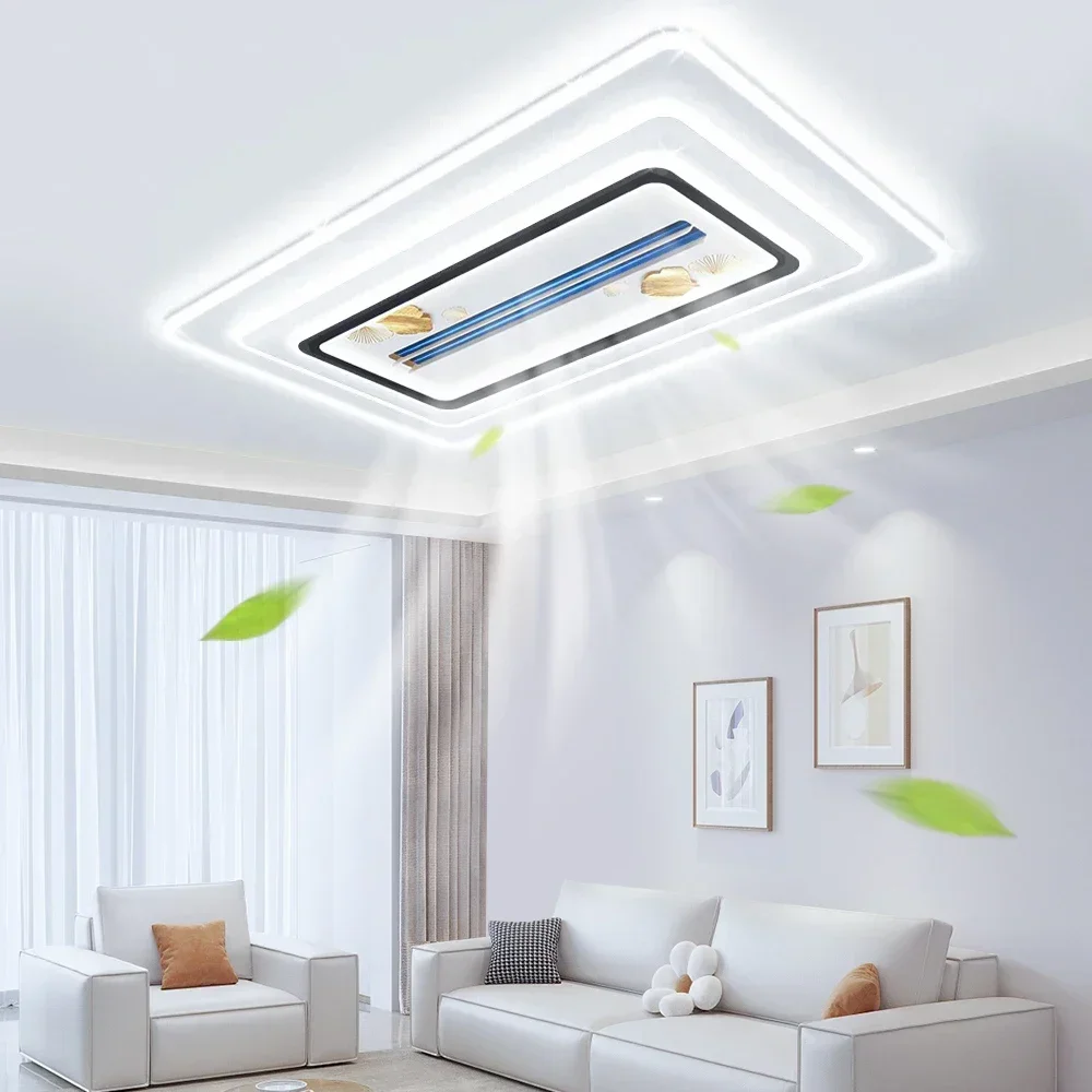 LED Invisible Bladeless Fan Ceiling Light Living Room Smart Ceiling Fan Lamp Home Decoration for Room Bedroom Led