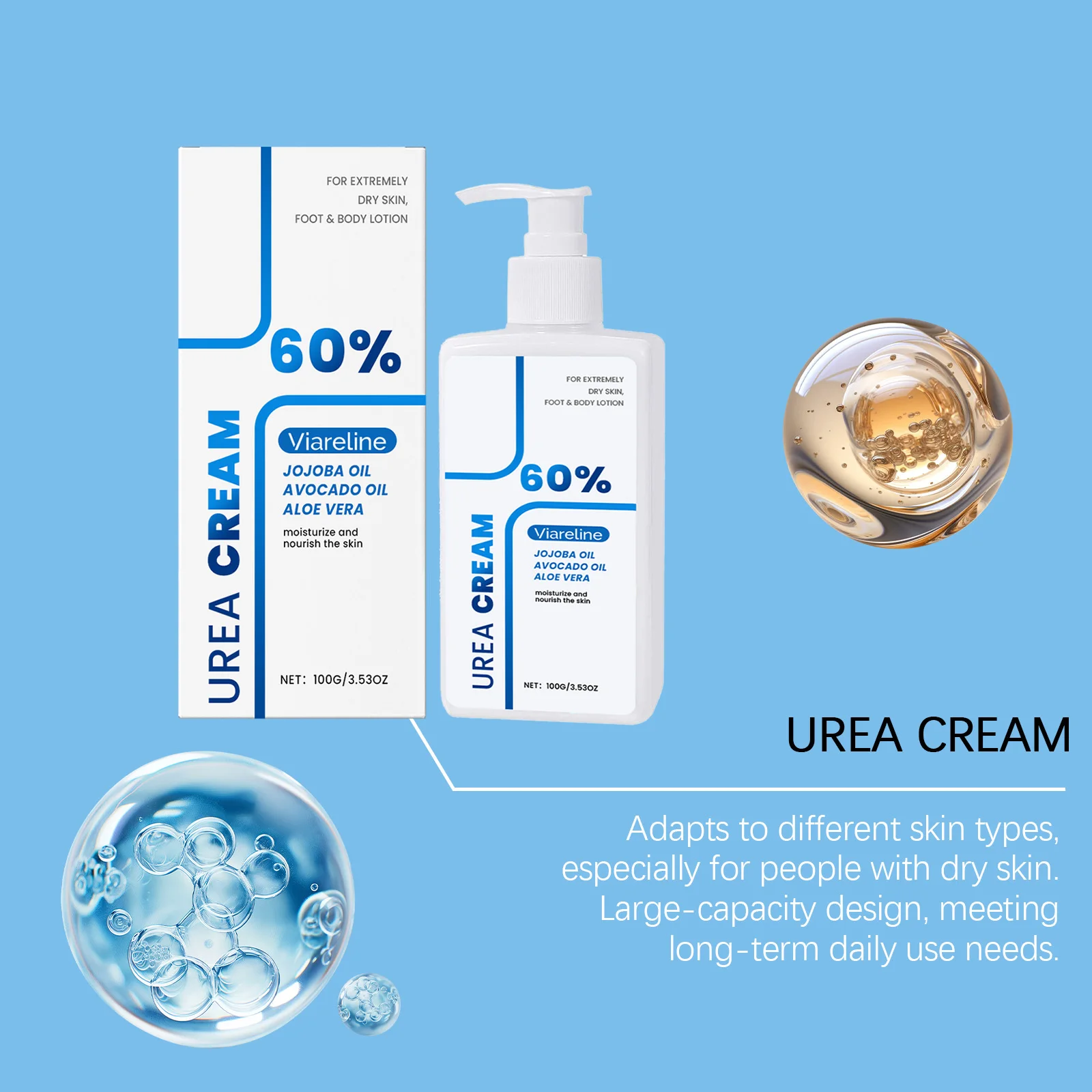 Urea Body Lotion - Gently Hydrates and Moisturizes Dry Body Skin, Delivers Comfort, Ideal for Daily Full-Body Care