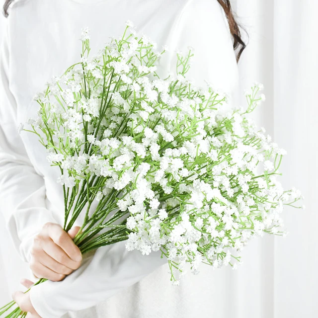 White Baby Breath Artificial Flowers Decorations  Artificial Flower High  Quality - Artificial Flowers - Aliexpress