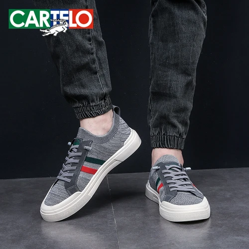 CARTELO 남성용 가황 패션 스니커즈, 통기성 편안한 플랫 캐주얼 신발, 스포츠 러닝화, 야외 운동화 6