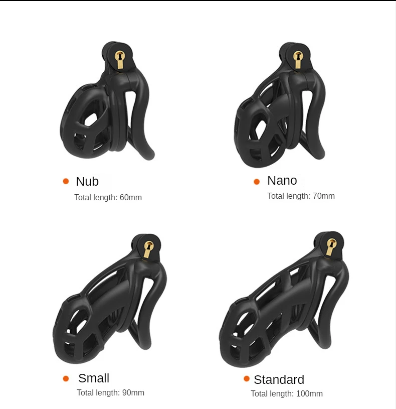 Harz männliche Keuschheitsgürtel Cobra mit 4 Ring Sleeve Lock Käfig Bondage Gürtel Fetisch Sexspielzeug für Männer_voghion.com