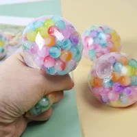 6cm Kids Exotic Pinch The Rainbow Bead Pressure Reducing Ball Vent Ball Decompression Toy TPR Pinch Le Grape Ball Adult Toys 3