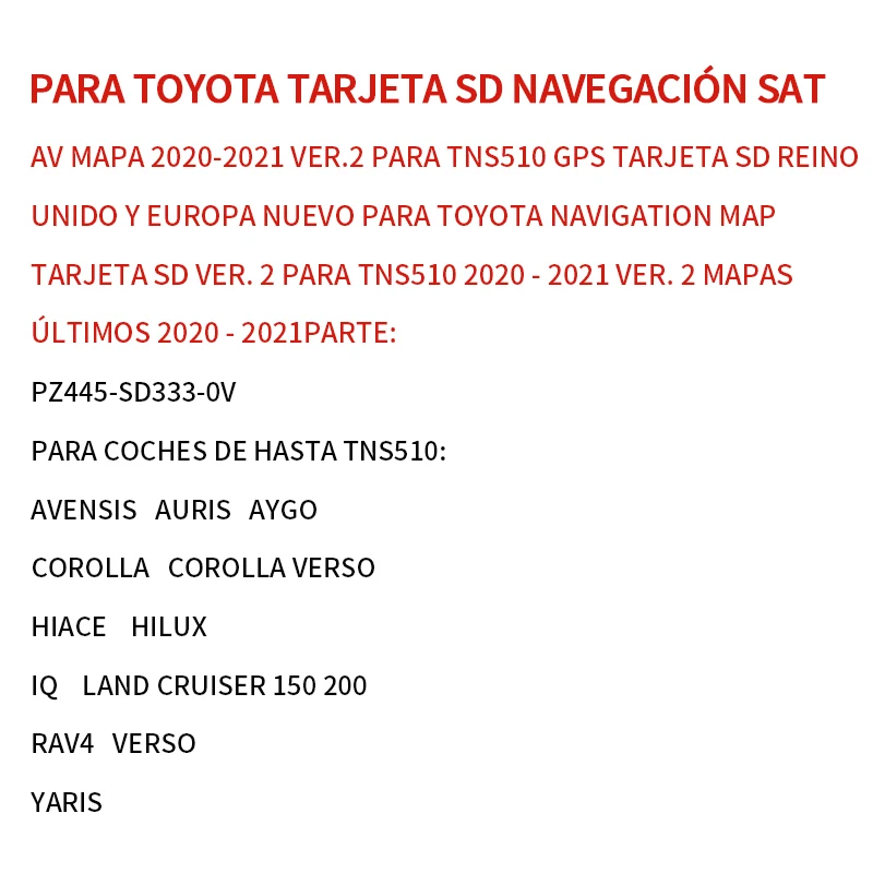 For Toyota Ver.2 TNS510 Navigation SD Card Satellite Maps-GPS SD Card UK & Europe gps map navigation sd cards