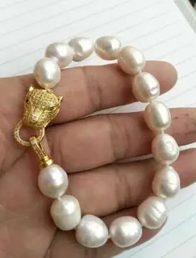 

HOT HUGE AAA 10-12MM South Sea White Pearl Bracelet 7.5-8 Inch