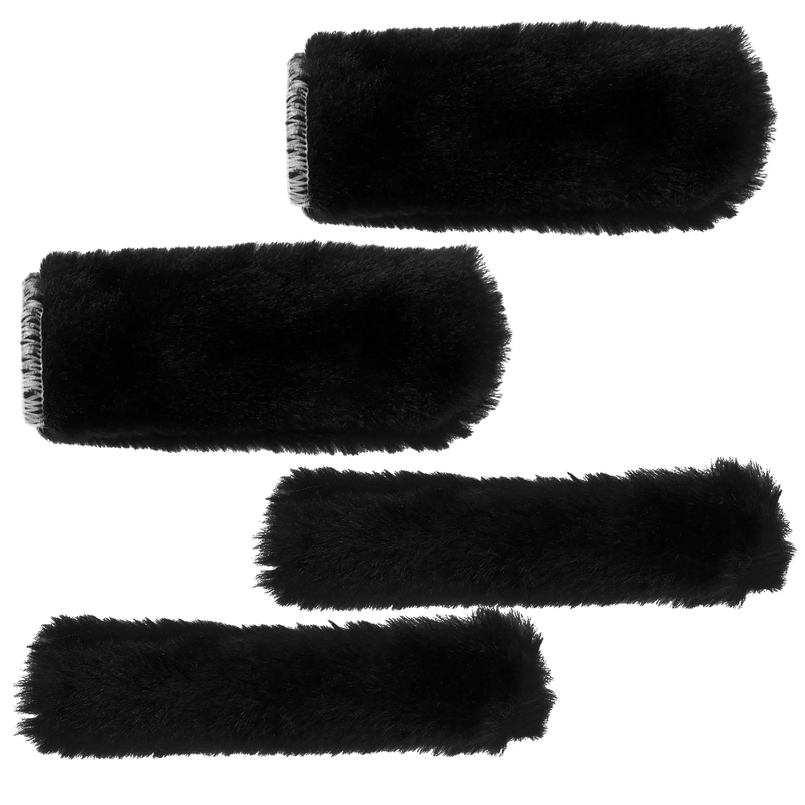

1 Set of Bike Handlebar Plush Covers Brake Grips Warm Covers Nonskid Handlebar Grip Plush Wraps