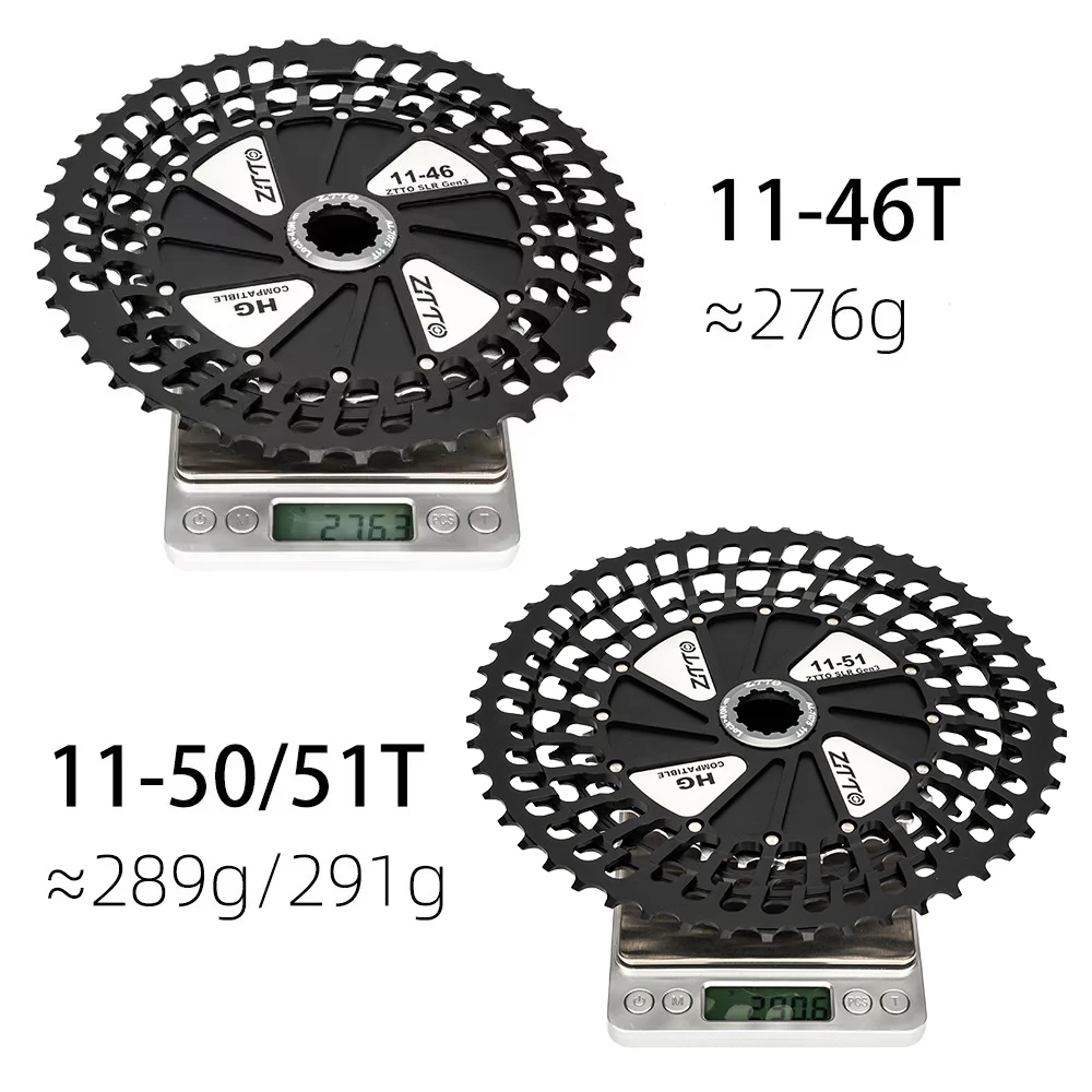 ZTTO MTB Ultralight 12 Speed HG Cassette Black-silver CNC