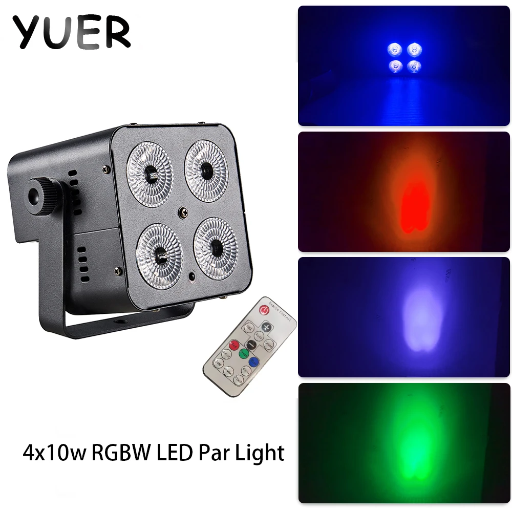 

Фонарь 4 в 1, RGBW, 4x10 Вт, с дистанционным управлением