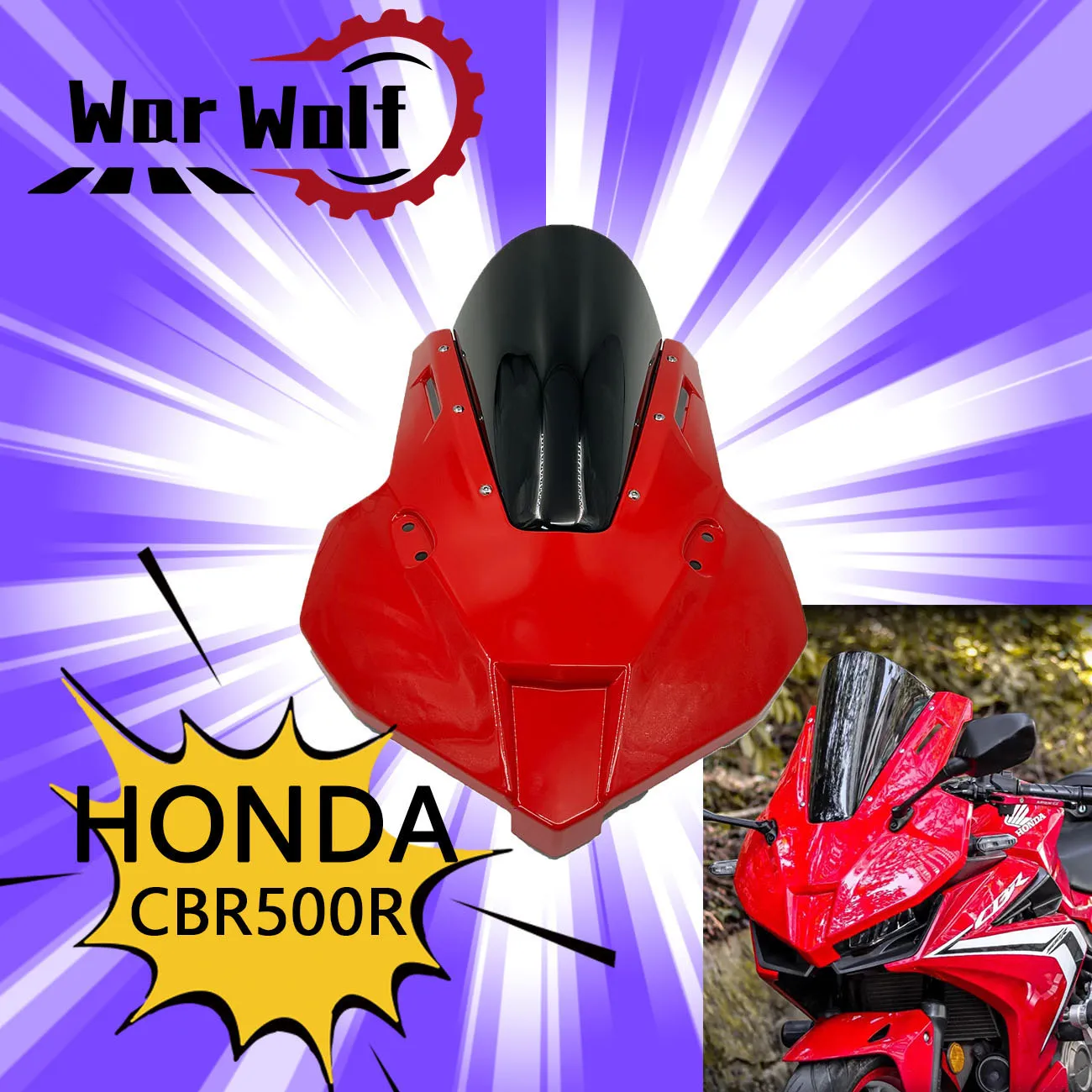 Deflector Viento Parabrisas Negro De Doble Burbuja para Motocicleta ABS para VFR 800 2002-2009