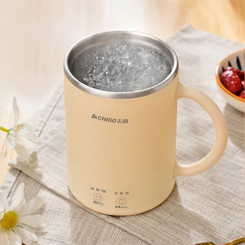 400ml Electric Kettle Boiled Water Tea Pot Health Preserving Pot  Electric Heating Cup Multicooker Desktop Stew Cup 220V