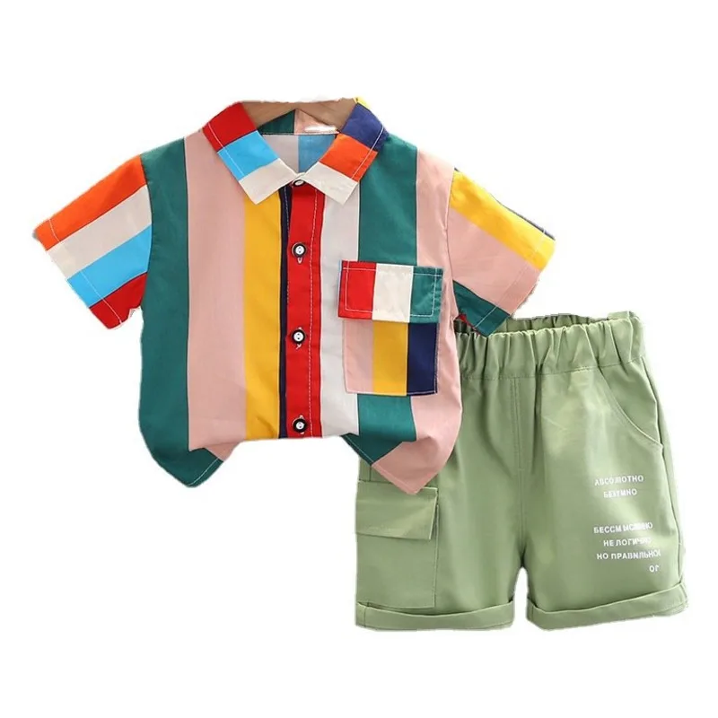 

New Summer Baby Boys Clothes Suit Children Fashion Shirt Shorts 2Pcs/Sets Toddler Outfits Infant Casual Costume Kids Tracksuits