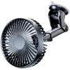12V/24V Windshield Desk Fan USB Suction Cup Auto Cooler 360 Degree Adjustable Car Dashboard Fan 3 Speeds Mini Car Fan 2