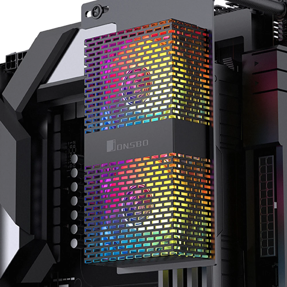 존스보 NF-2 메모리 히트싱크 듀얼 5020 팬 DDR4 DDR5 5V 3핀 ARGB RAM 히트싱크 쿨러 PC 메모리 냉각 라디에이터 (컴퓨터 PC용)