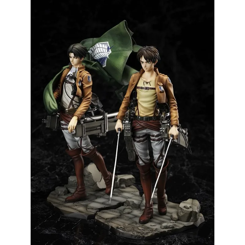 

Attack on Titan 26CM Levi Scout Regiment Eren Jaeger Case Ornaments Animation Peripherals Toys Christmas Gifts Models Figures