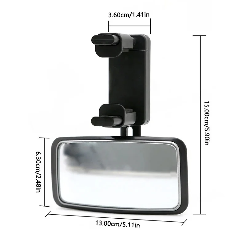 Car Interior Rear View Mirror Mount Clip car mirror 360 Rotatable Adjustable Car Observing Back Seat Auxiliary Mirror Baby Monitor