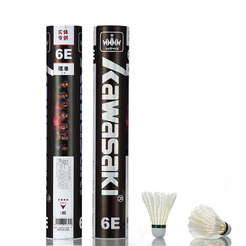 Kawasaki Upgrade Feather Badminton Shuttlecock For Clubs & Training Racquet Sports Speed 76 77 Durable Badminton Ball 6E/8E/10E badminton ball,badminton shuttlecock,feather shuttlecock