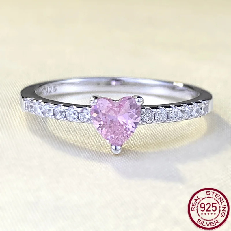 

2024 S925 Серебряное кольцо с бриллиантами и в форме сердца женское свежее Европейское и американское популярное в Instagram дизайнерское циркониевое кольцо