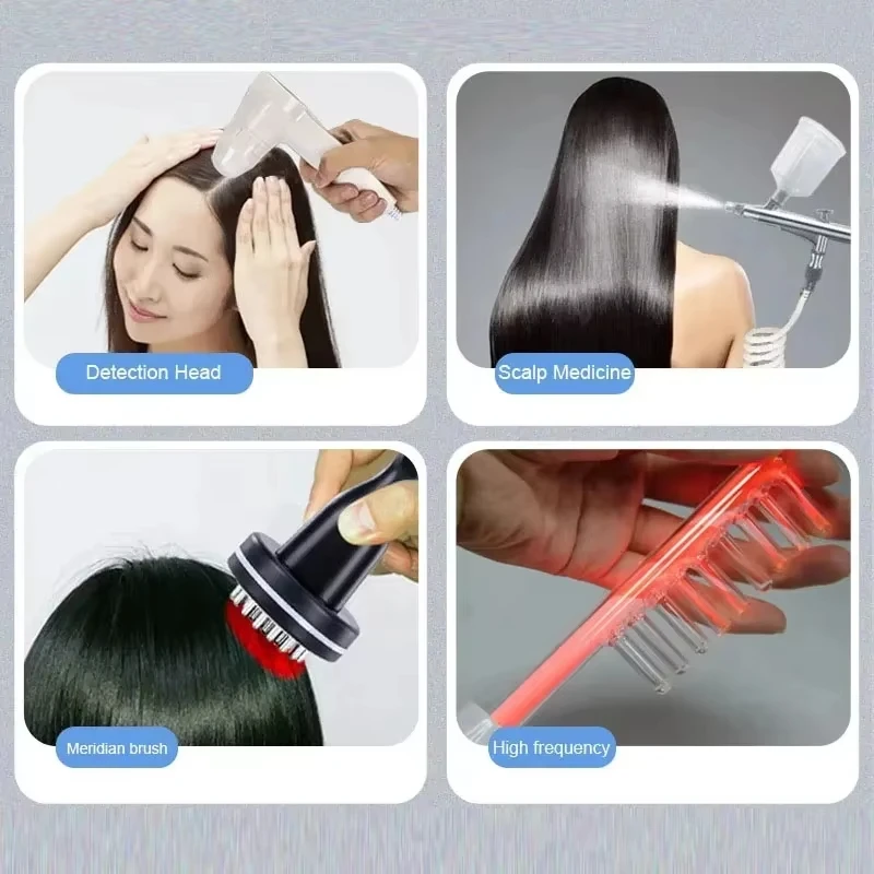 2024 Professional Hair Scalp Care Machine Nanometer Spray Hair Therapy Machines Anti-hair Loss Scalp Massager for Hair Salon 6