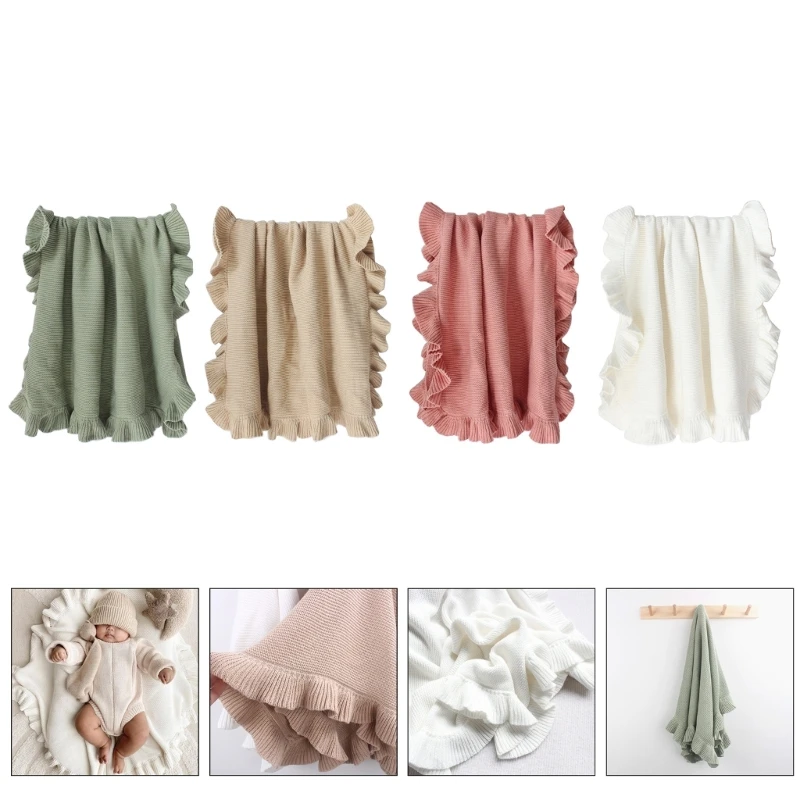 

Stroller Blanket Baby Muslin-Swaddle Knitted Woolen-Yarn Toddler Travel Blanket