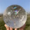 Natural Transparent Crystal Ball Quartz Energy Gem Mineral Specimen Healing Home Office Decorative Gift 3