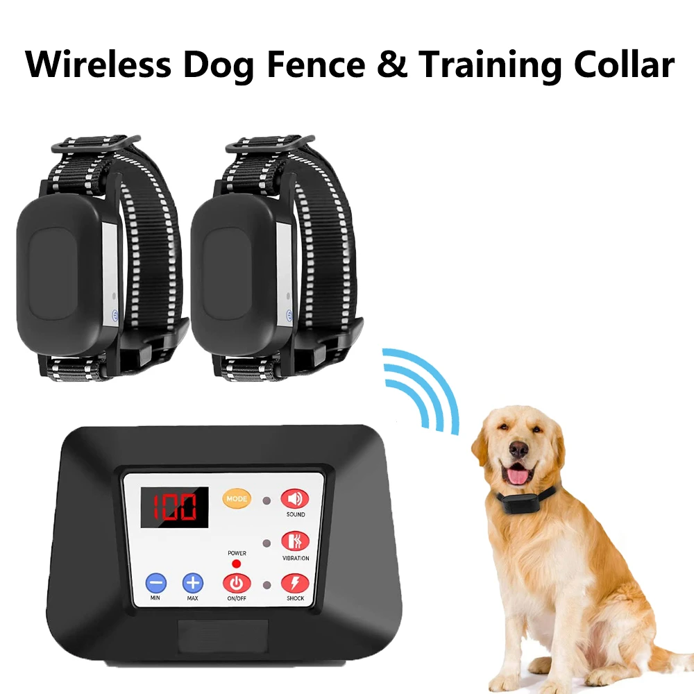 2 in 1 Dog Wireless Fence Training Collar Upgrade Scope Outdoor