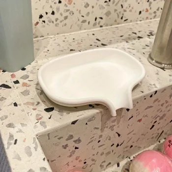 Portasapone rettangolare minimalista da 1 pezzo con portasapone da bagno di drenaggio Accessorio da bagno per riporre sapone moderno e durevole 1
