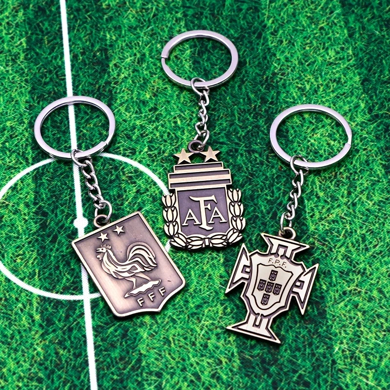 2023 Classic Football Keychain Championship Emblem National Team In Lega Di Zinco Llaveros Soccer Team Logo Fans Badge Portachiavi Con Ciondolo
