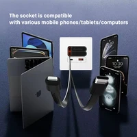 EU Universal  20W USB C Smart Socket Panel With Dual Type-c Fast Charge Ports  Outlet,Mobile phone charging Type-c Socket - Image 2