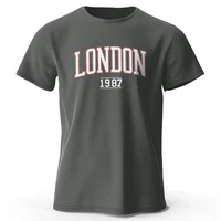 Hommes Londres 1987 Vintage T-shirt Sport 100% coton imprimé surdimensionné t-shirts pour hommes femmes vêtements de Sport hauts 1