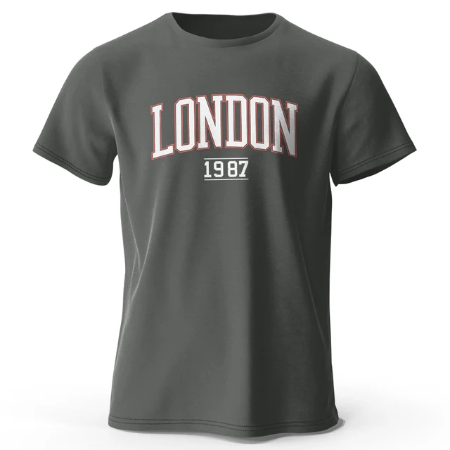 Hommes Londres 1987 Vintage T-shirt Sport 100% coton imprimé surdimensionné t-shirts pour hommes femmes vêtements de Sport hauts 1