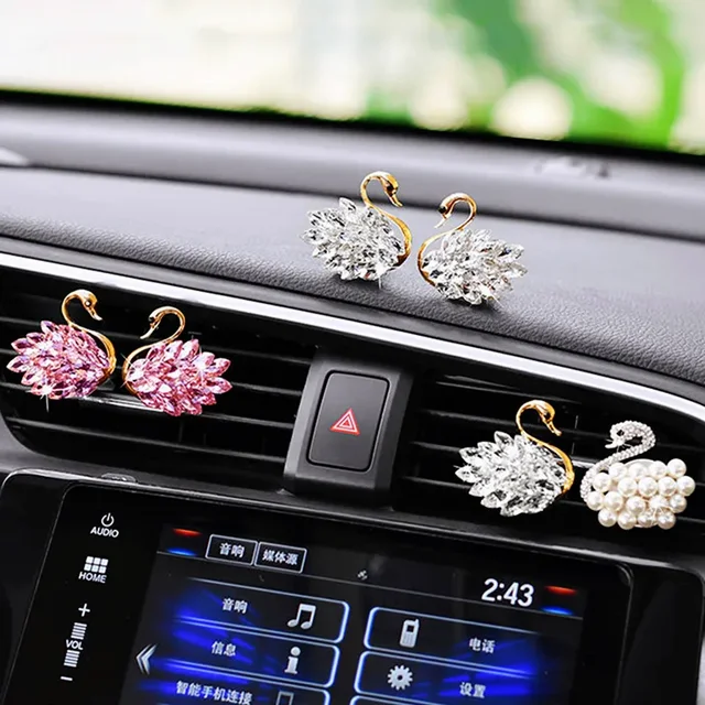 O Acessório Automotivo Elegante e Perfumado: Swan Diamond de Luxo 4 Luxury Swan Diamond Car Accessories