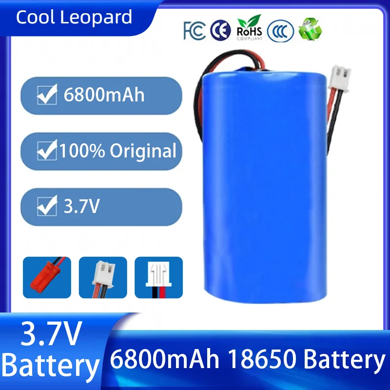 

3.7V 18650 Battery Pack 100% Original 6800mAh Rechargeable Lithium ION Battery for Flashlight Bluetooth Backup Speaker Batteries