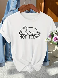 French Bulldog Print Women's Harajuku Casual T - shirt - Aesthetic Short Sleeve Streetwear Top - XS (Y169 - White)