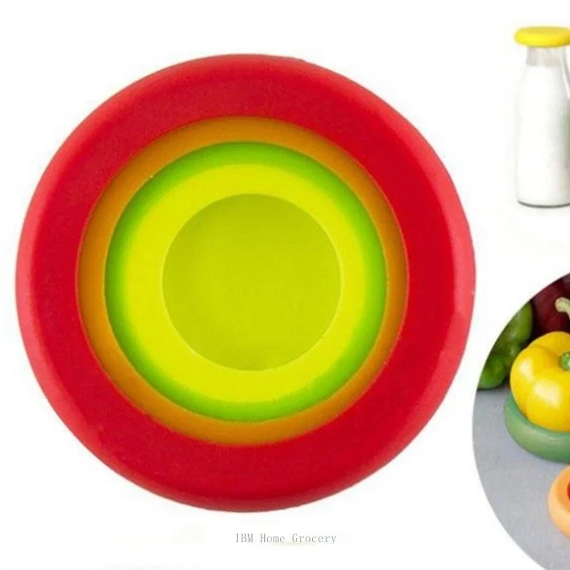 Silicone Food Cover 4pcs Creative Fruit And Vegetable Fresh-keeping Cover Silicone Food Hugger Fresh-keeping Cover Stretch Sealed Lids Reusable
