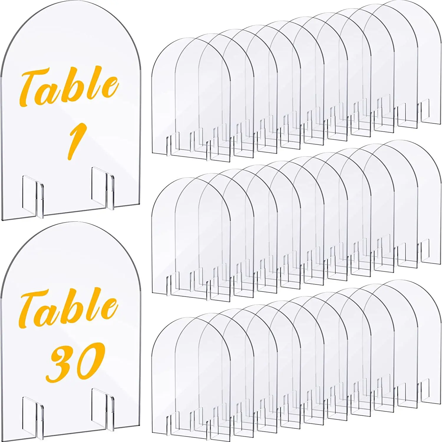 5Pcs/Set Blank Acrylic Arch Sign Table Numbers  Acrylic Name Cards Photo DIY Digital Wedding Party Table Number Plate pink coffee shop neon sign led acrylic custom light for cafe restaurant hotel bar club party beautiful decorate neon light