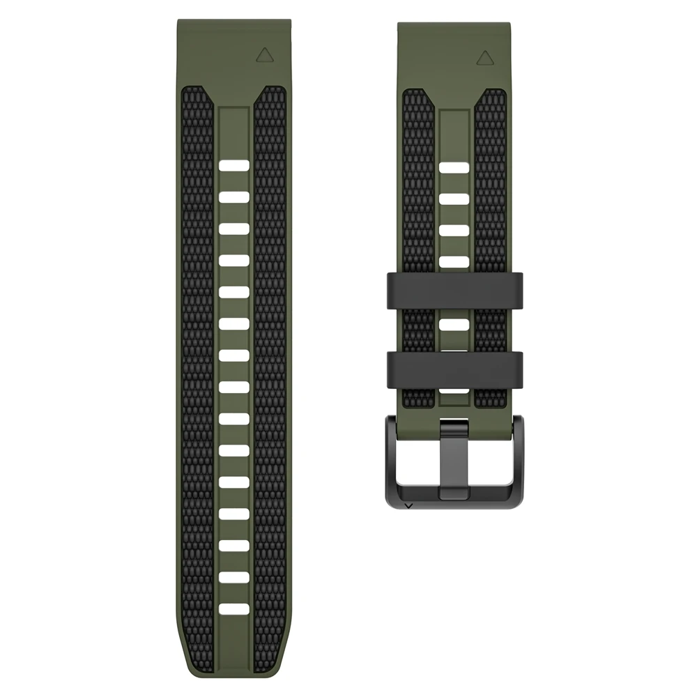 Enhanced Two-Tone Sports Silicone Watch Band (QuickFit) - 22mm/26mm