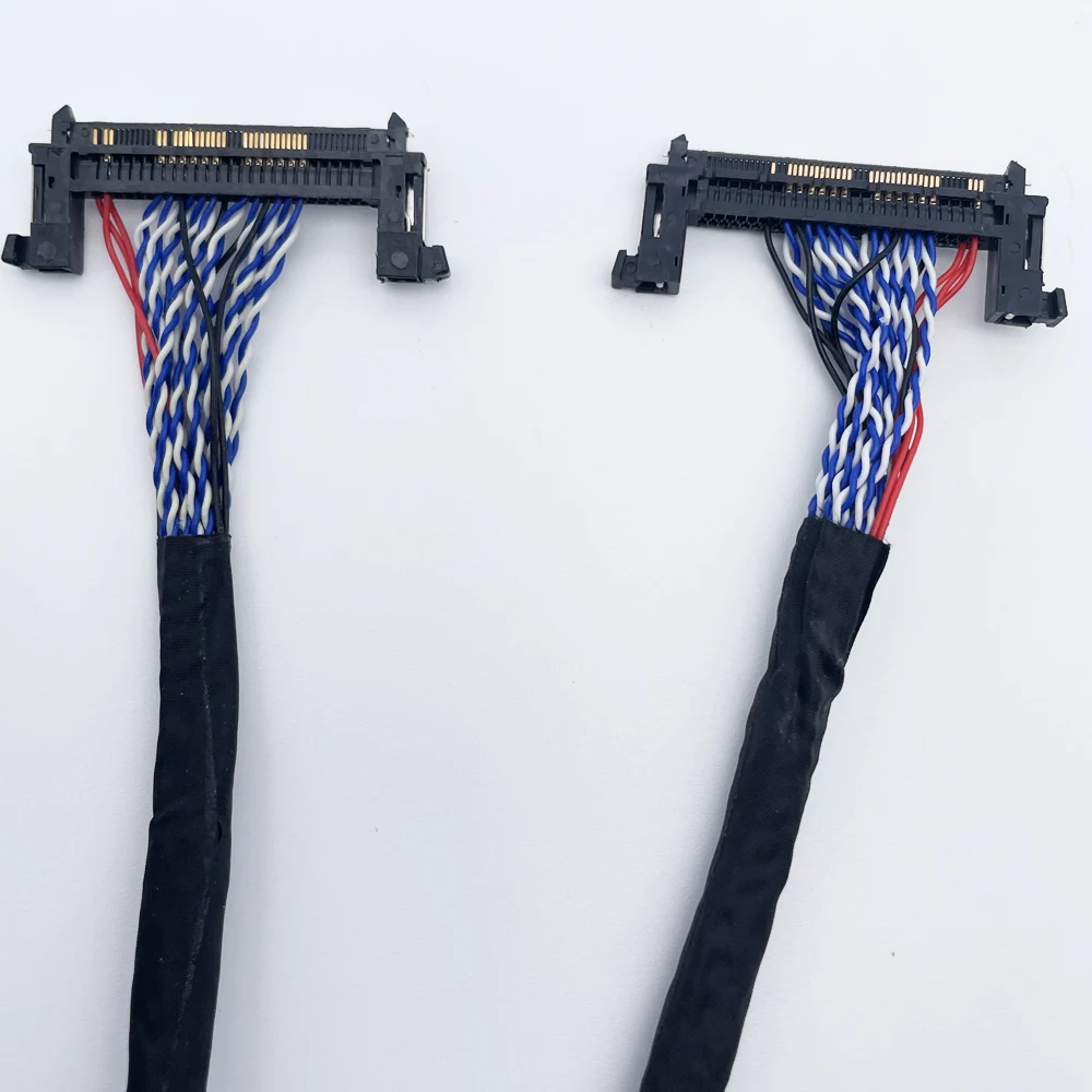 LVDS Cable 21pcs + Cable Adapter Kit 4pcs Compatible 8.9-65" LVDS Screen 20/30/40/51Pin Commonly Used For Screen Tester LCD Repair