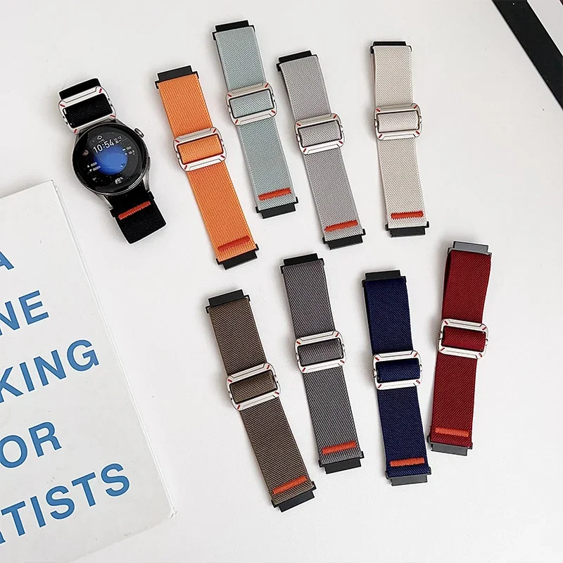 Elastic Braided Nylon Watch Band - 22mm/20mm