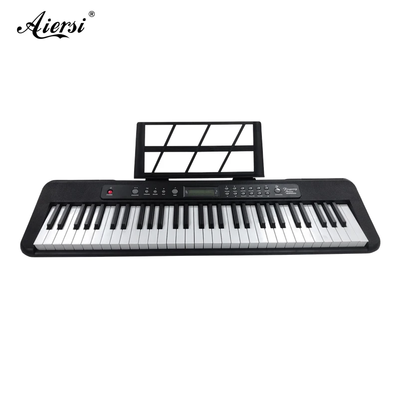 Aiersi-Portable Electronic Keyboard, 61 Key, Red ,Black, White Color