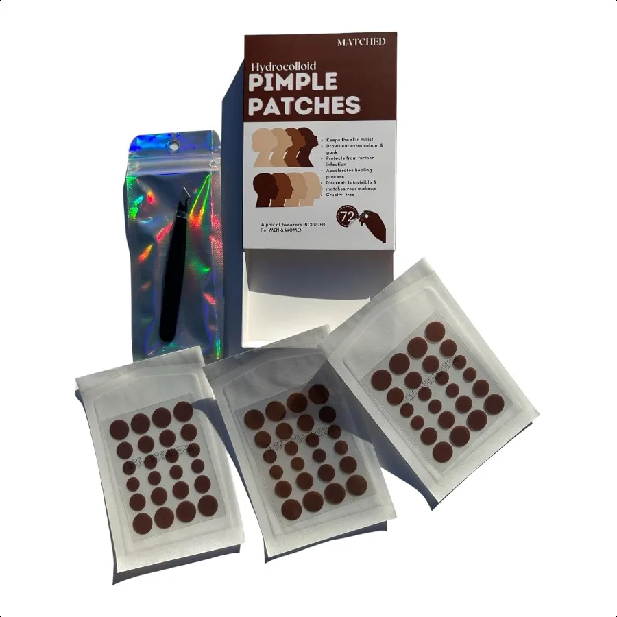 Matched Hydrocolloid Acne Patches for Face