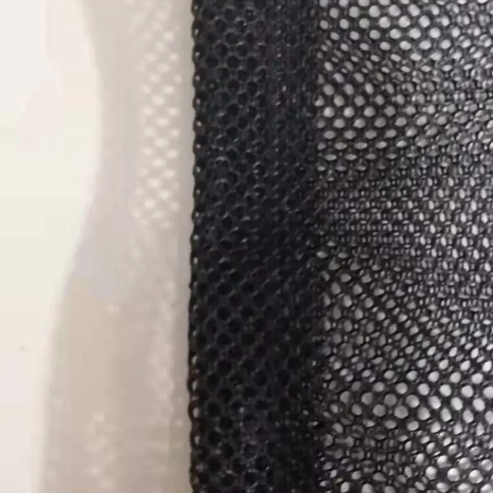 Nylon Mesh Storage Pouch Bag Black for Home Travel Outdoor