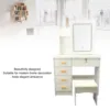 Makeup Table Dressing Table Modern Multi Functional Lighted Mirror Vanity Desk with Drawers Shelves Padded Stool for Bedroom 2