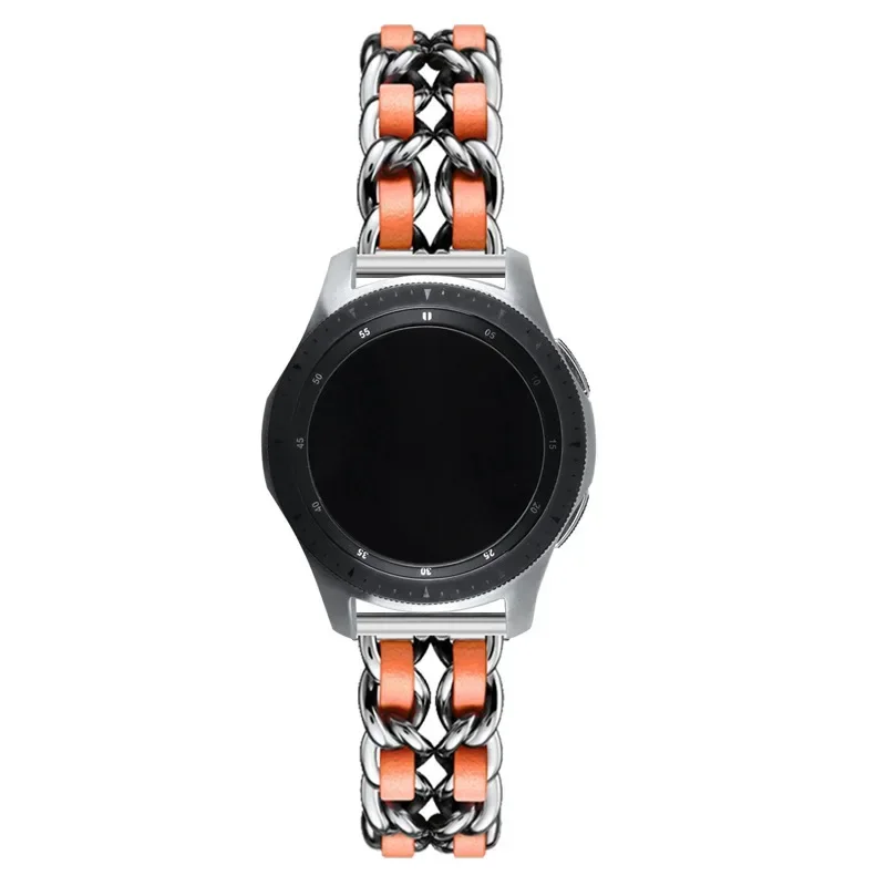 Luxurious Leather and Metal Watch Bracelet - 20mm/22mm Band